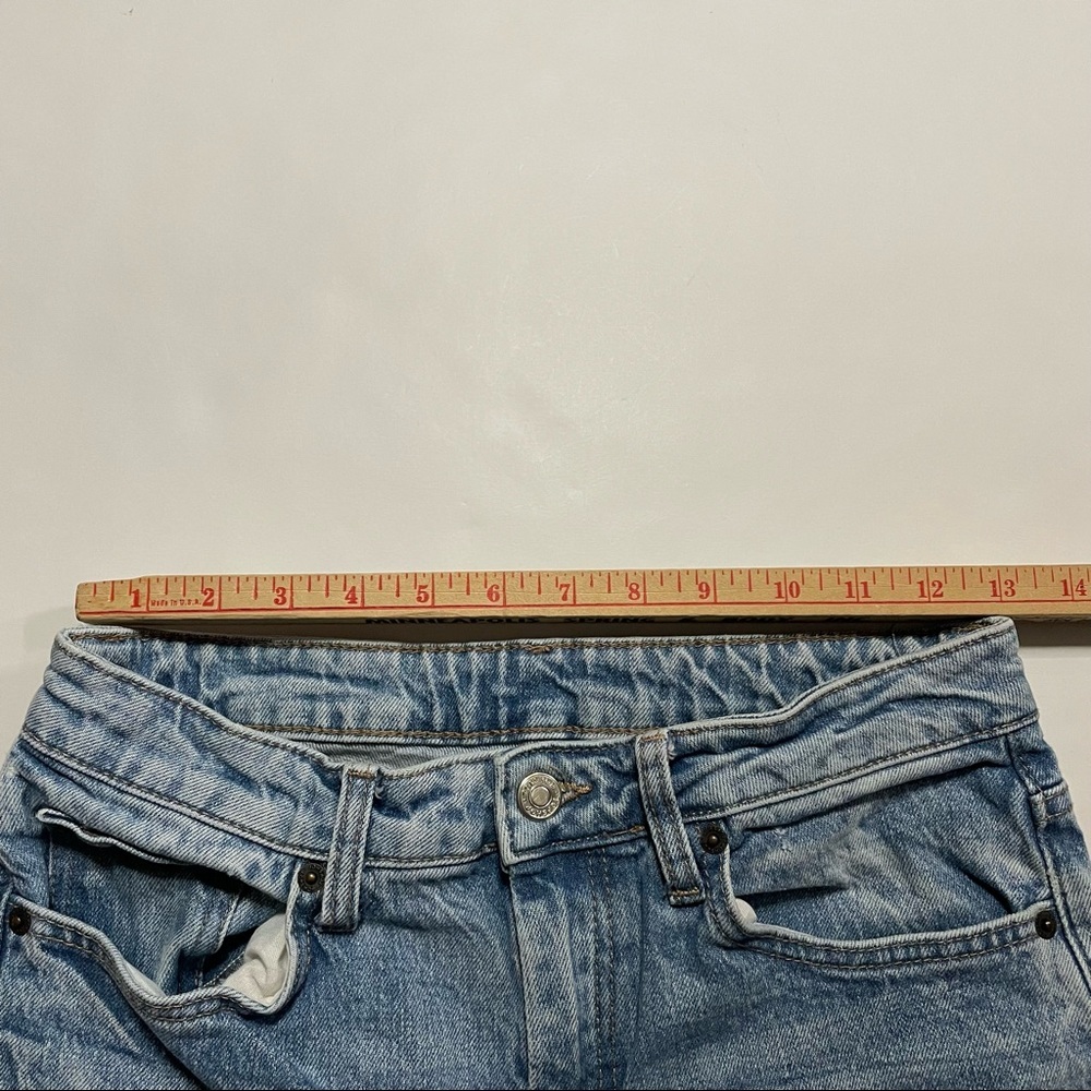 Topshop High Waist High Rose Distressed Mom Jeans Size W28 L30 Streetwear Y2K - Picture 5 of 8